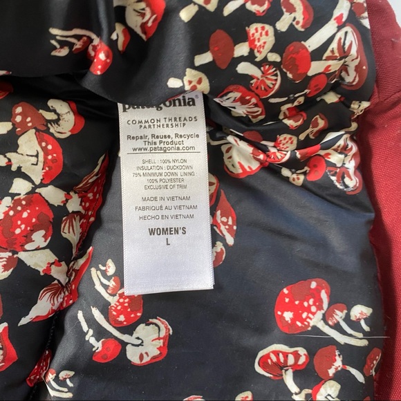 Patagonia Bivy Vest Red Down Hood Puffer L RARE - Picture 7 of 16